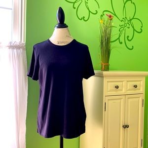 Land’s End short sleeve navy blue top
